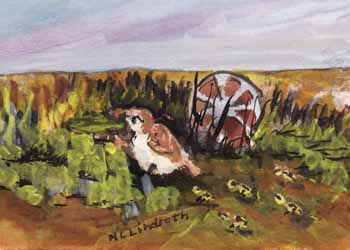"Spring Peepers" by Mary Lou Lindroth, Rockton IL - Watercolor